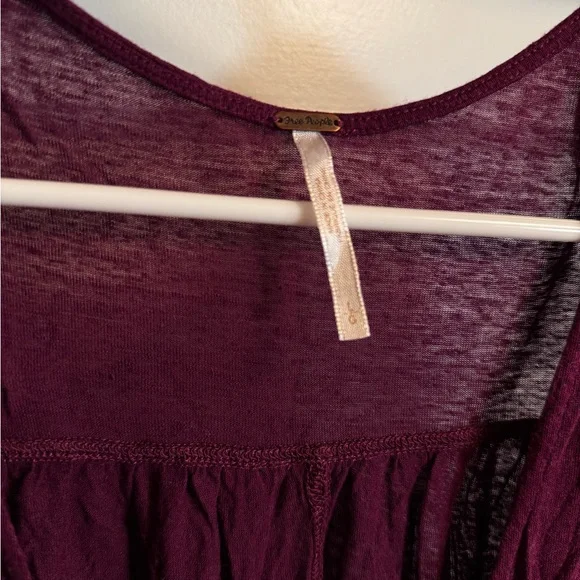 Free People Deep Purple Blouse - Picture 2 of 5